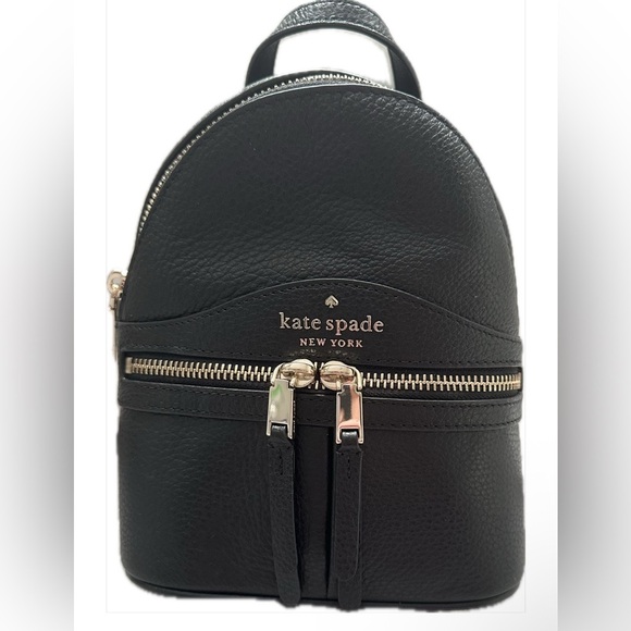 Kate Spade Mini Black Leather Backpack - Picture 4 of 6